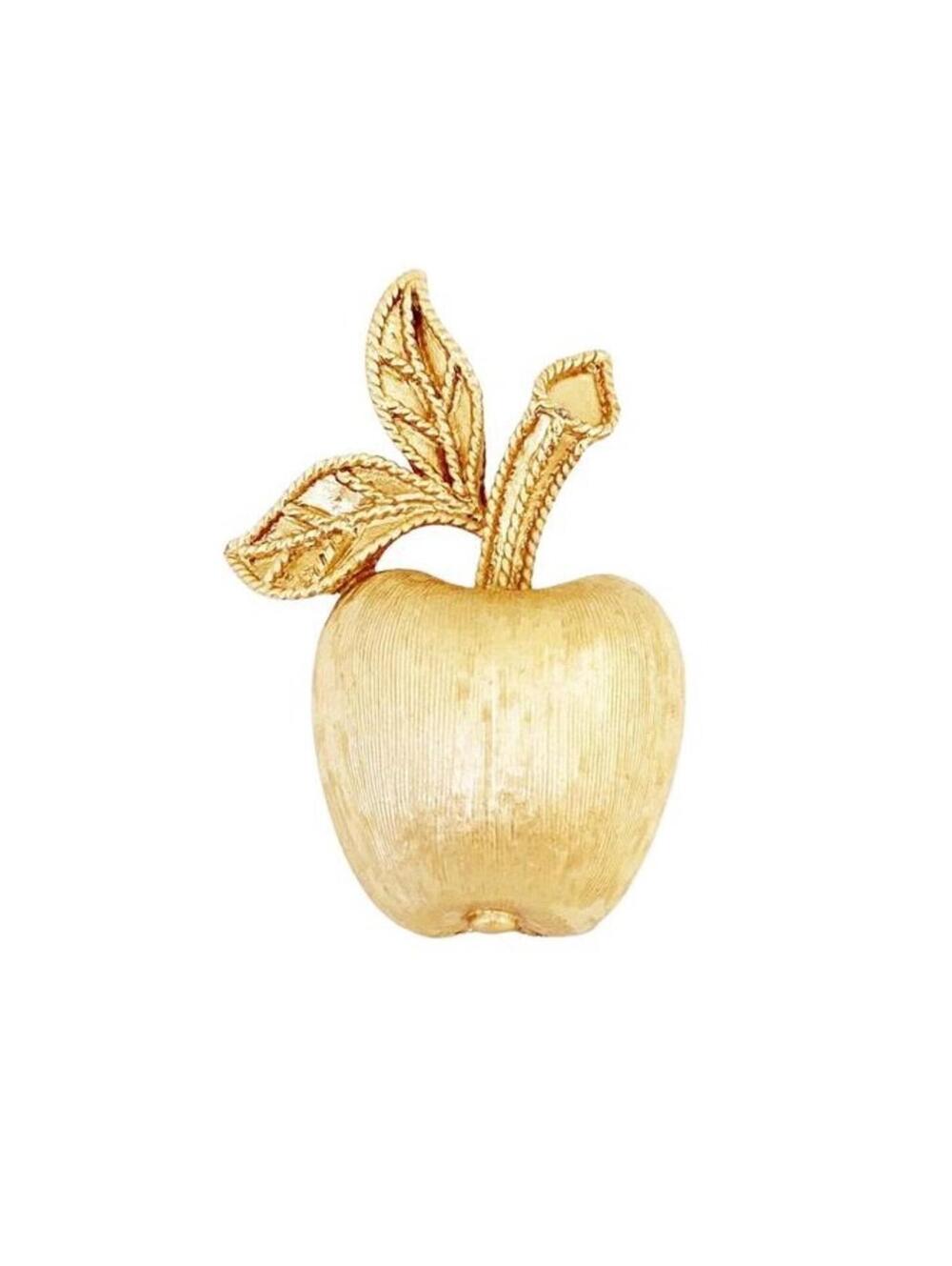 Vintage Avon Gilded Apple Gold Tone Brooch 1974
